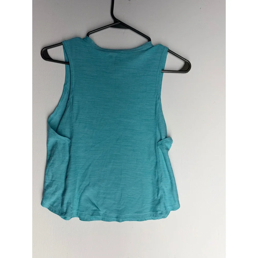 Old Navy Girls Teal Fueled By Sunshine Active Breathe On Tank Top Size L 10-12